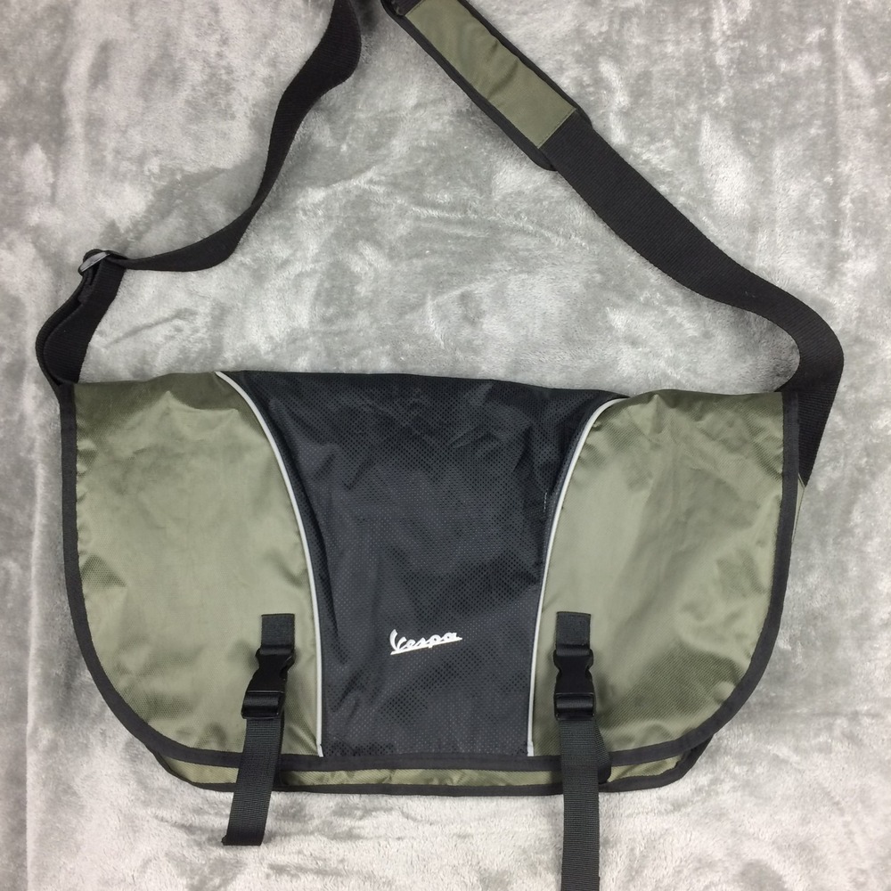 Vespa Bag Messenger Crossbody Scooter Laptop Commuter Green